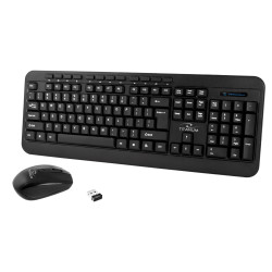 Zestaw klawiatura + mysz TITANUM AKRON TK109 (USB 2.0, kolor czarny, optyczna, 1600 DPI)