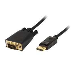 Kabel DISPLAY PORT - VGA (D-SUB) PRZEWÓD 1,8M