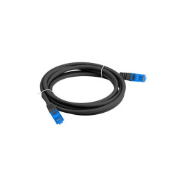 Kabel Patchcord kat.6A S/FTP CCA RJ45 2.0m Czarny